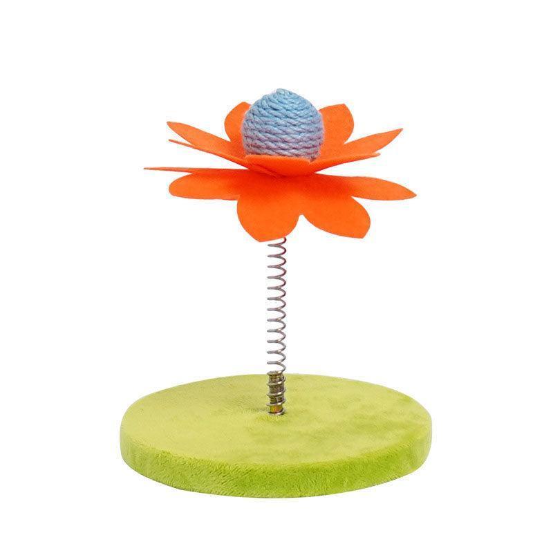 Cat Interactive Toys Spring Sisal Ball Grinding Claw Kitty Stick - MEWCATS
