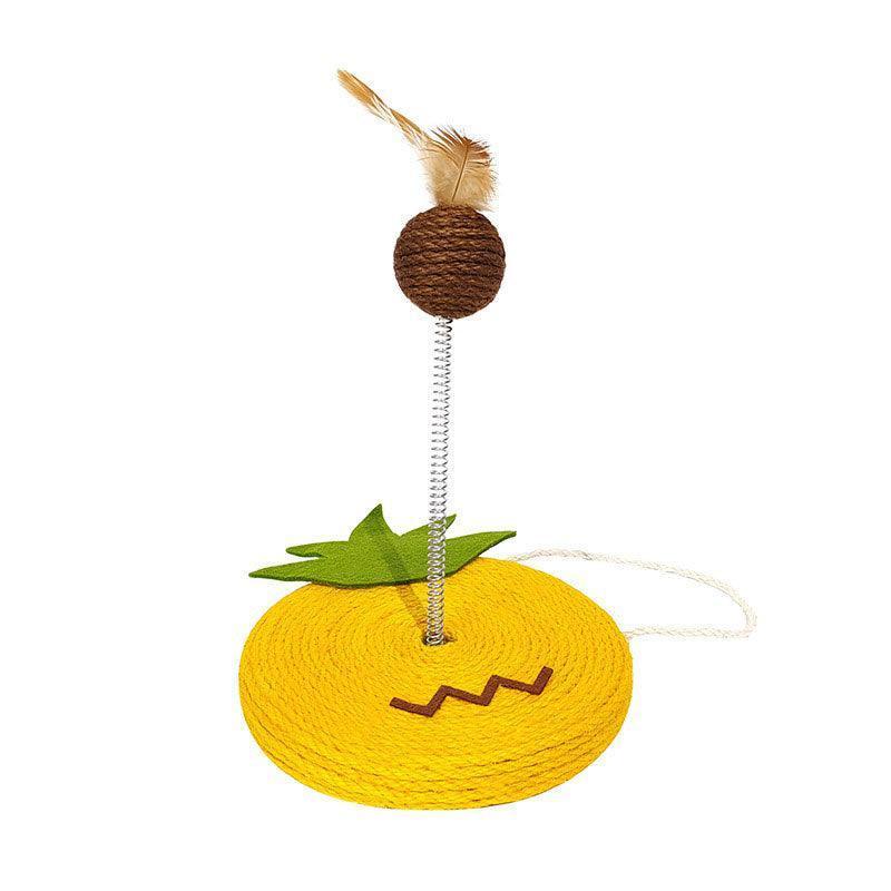 Cat Interactive Toys Spring Sisal Ball Grinding Claw Kitty Stick - MEWCATS