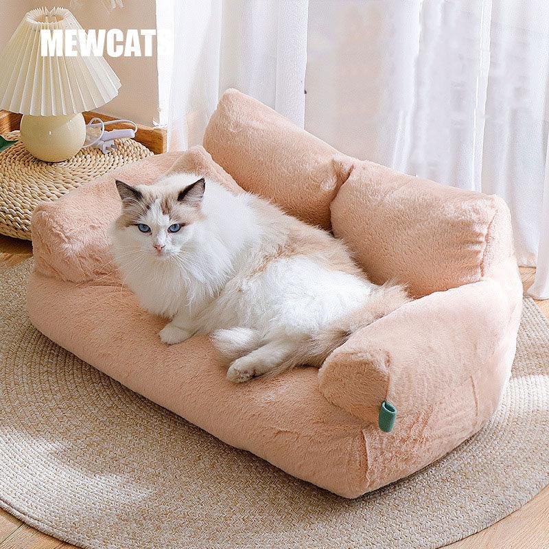 Cat Sofa Bed Washable Fluffy 4 Color Couch – MEWCATS