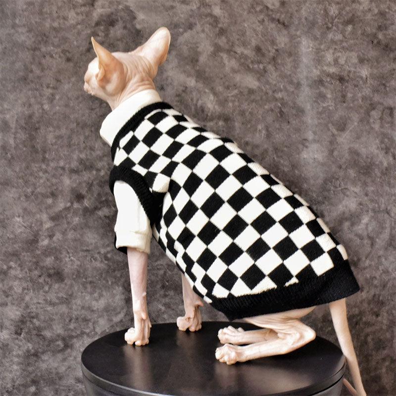 Chic Sphynx Cat Vest Warm Sweatshirt Clothes - MEWCATS
