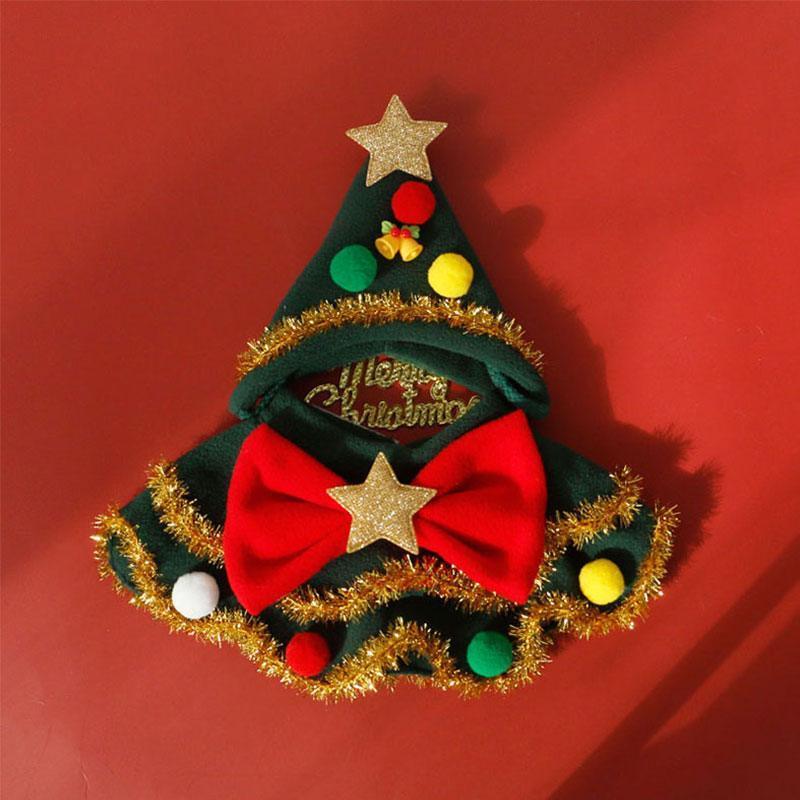 Christmas Cat Clothes Cute Hat Bib - MEWCATS