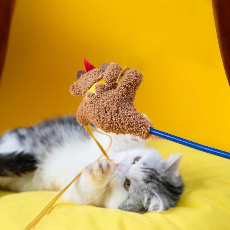 Circus Series Animals Interactive Cat Toy Wand Stick
