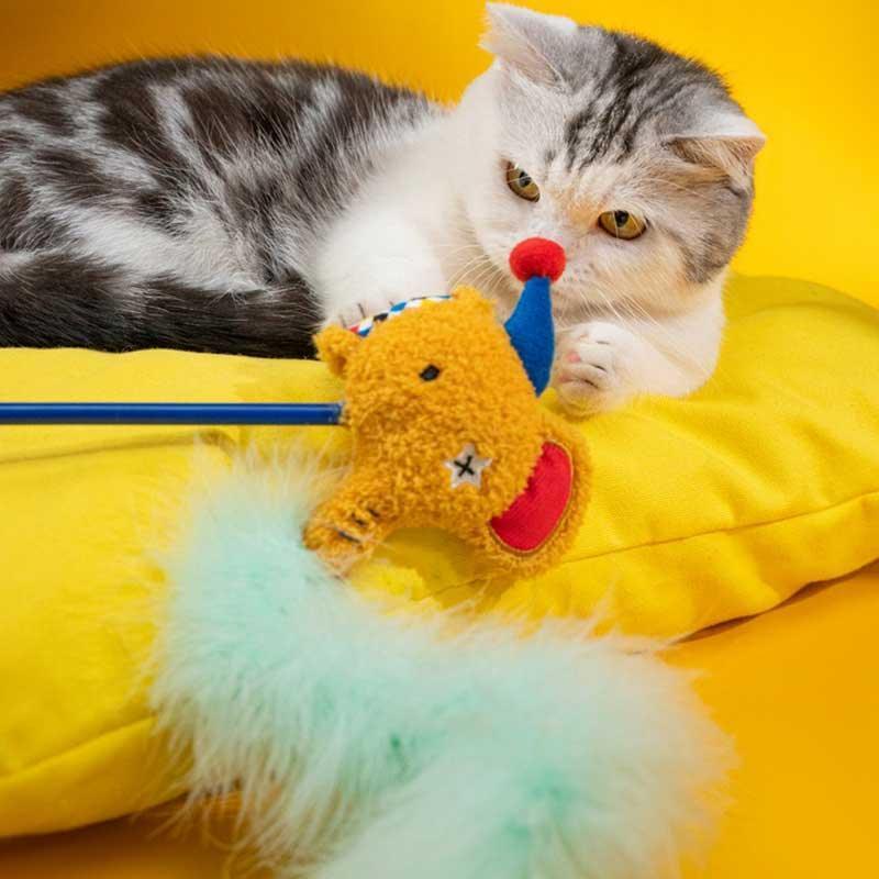 Circus Series Animals Interactive Cat Toy Wand Stick