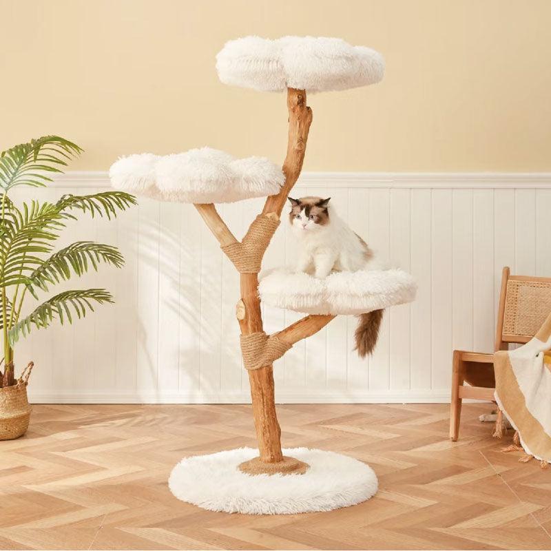 Clouds Deluxe Solid Wood Cat Tree Climbing Frame - MEWCATS