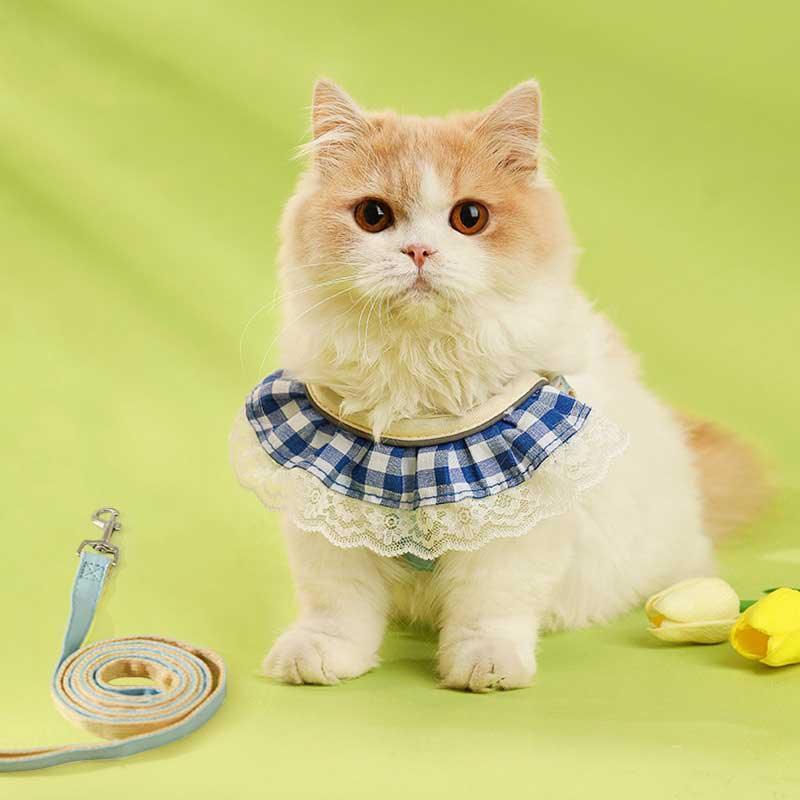 Cute Lace Cat Leash 2 Color Harness Escape Proof - MEWCATS