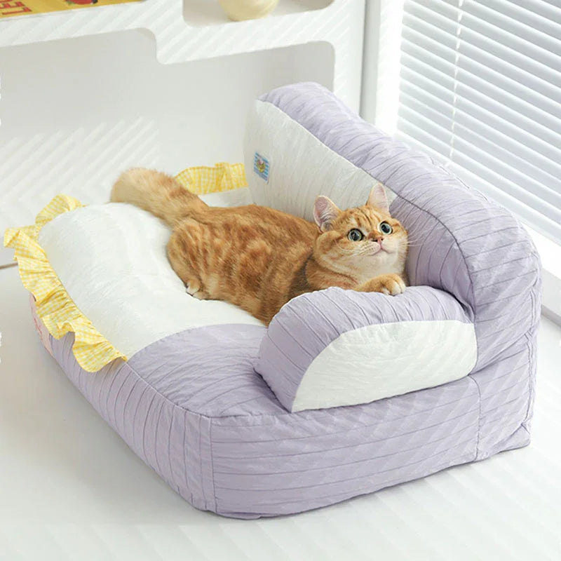 Cute Lace Mochi Cat Sofa Bed - MEWCATS