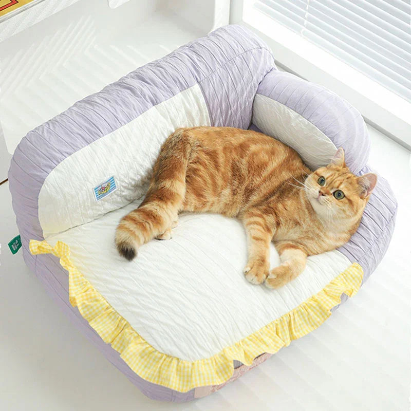 Cute Lace Mochi Cat Sofa Bed - MEWCATS