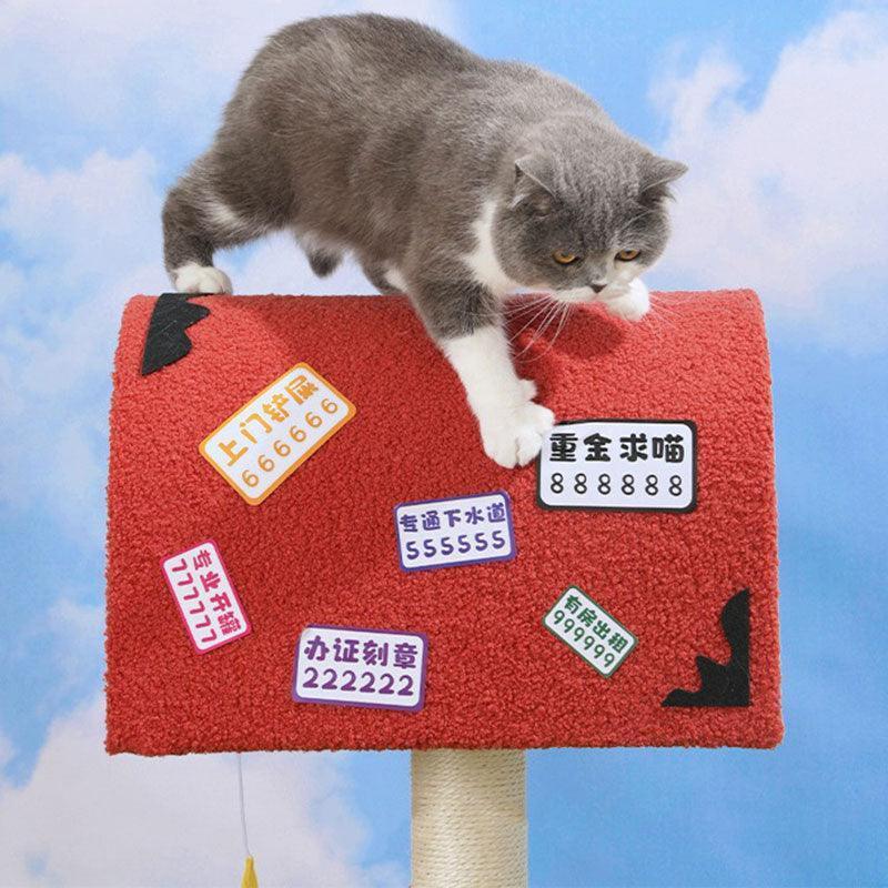 Postbox Cat Climbing Frame Cat Bed All In One Cat Tree