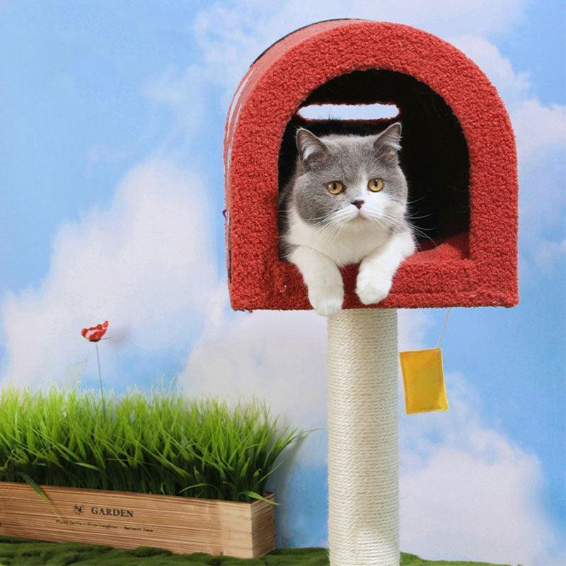 Postbox Cat Climbing Frame Cat Bed All In One Cat Tree