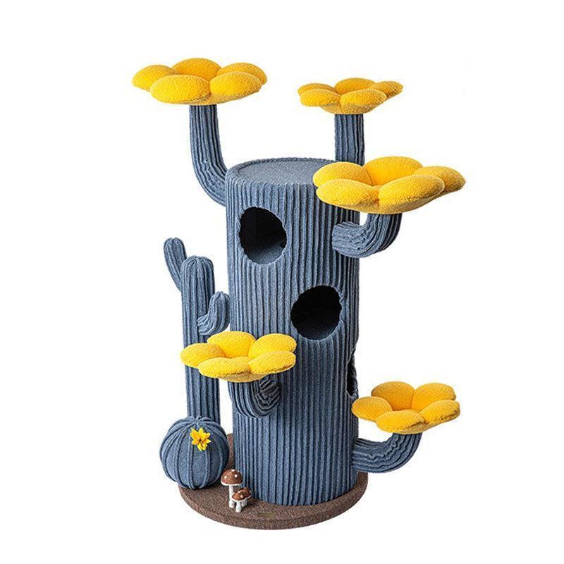 Deluxe Large Cactus Solid Cat Tree Climbing Frame - MEWCATS