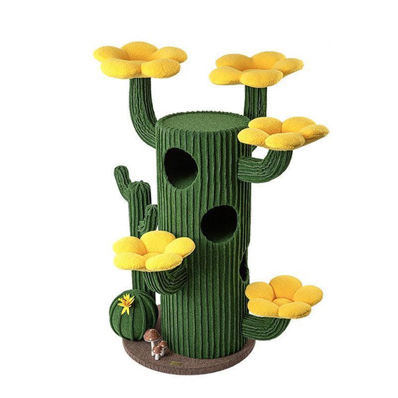 Deluxe Large Cactus Solid Cat Tree Climbing Frame - MEWCATS