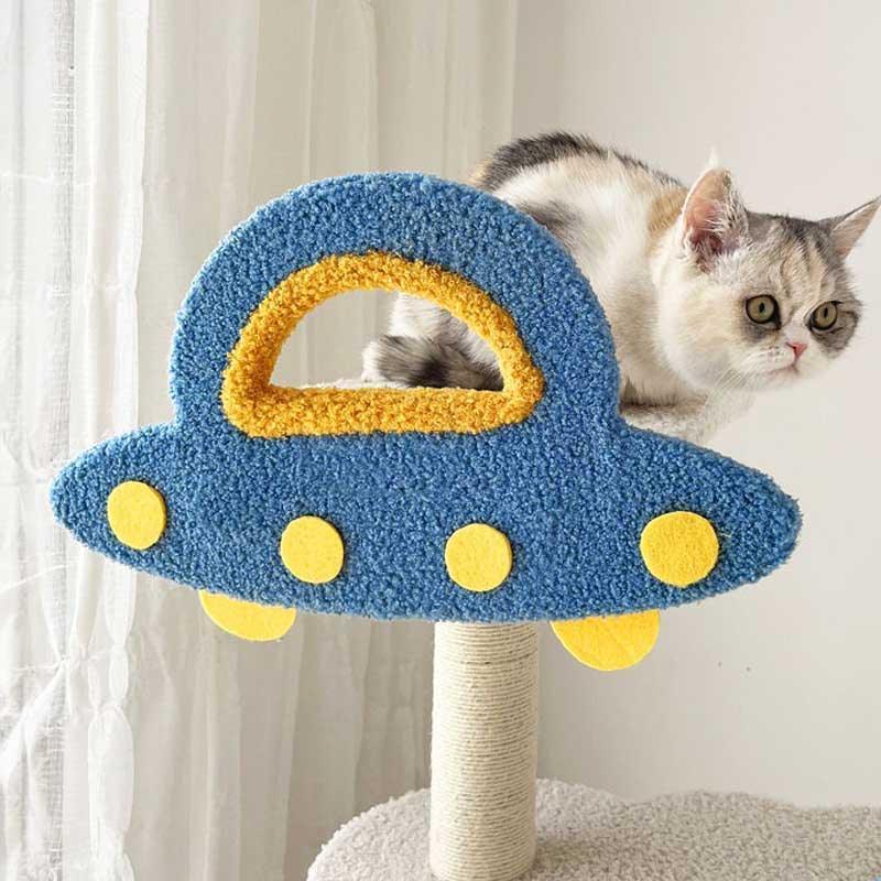 Deluxe Large Space Cat Tree Blue Climbing Frame Cat Tower