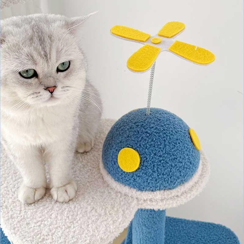 Deluxe Large Space Cat Tree Blue Climbing Frame Cat Tower