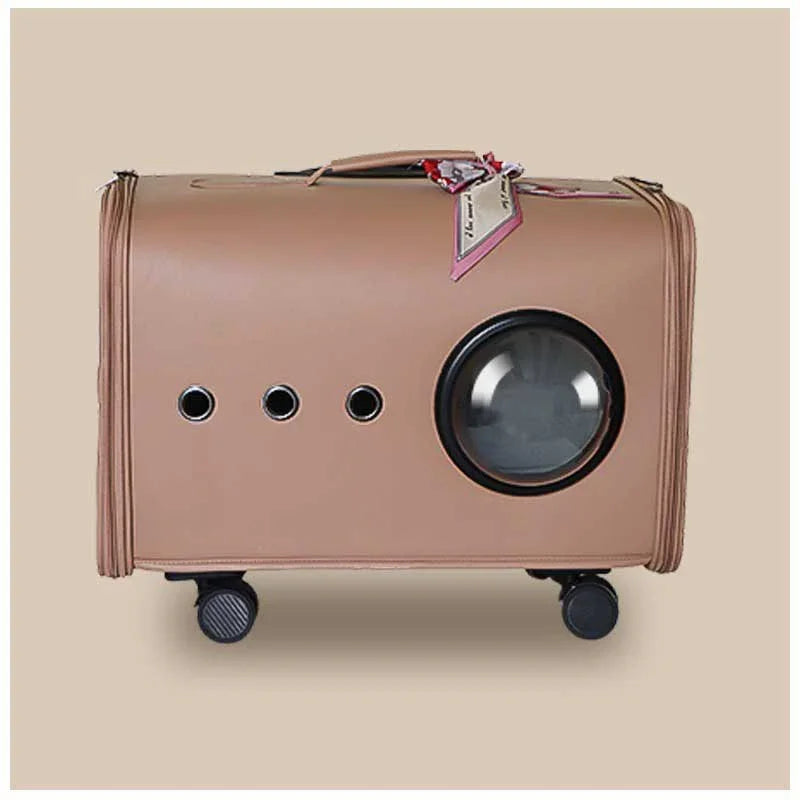 Elegant Wheeled Pet Trolley Carrier Bag - MEWCATS