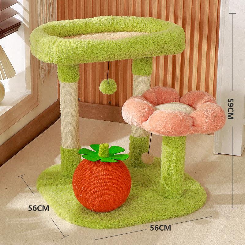 Flower Cat Climbing Tower Scratching Tree - MEWCATS
