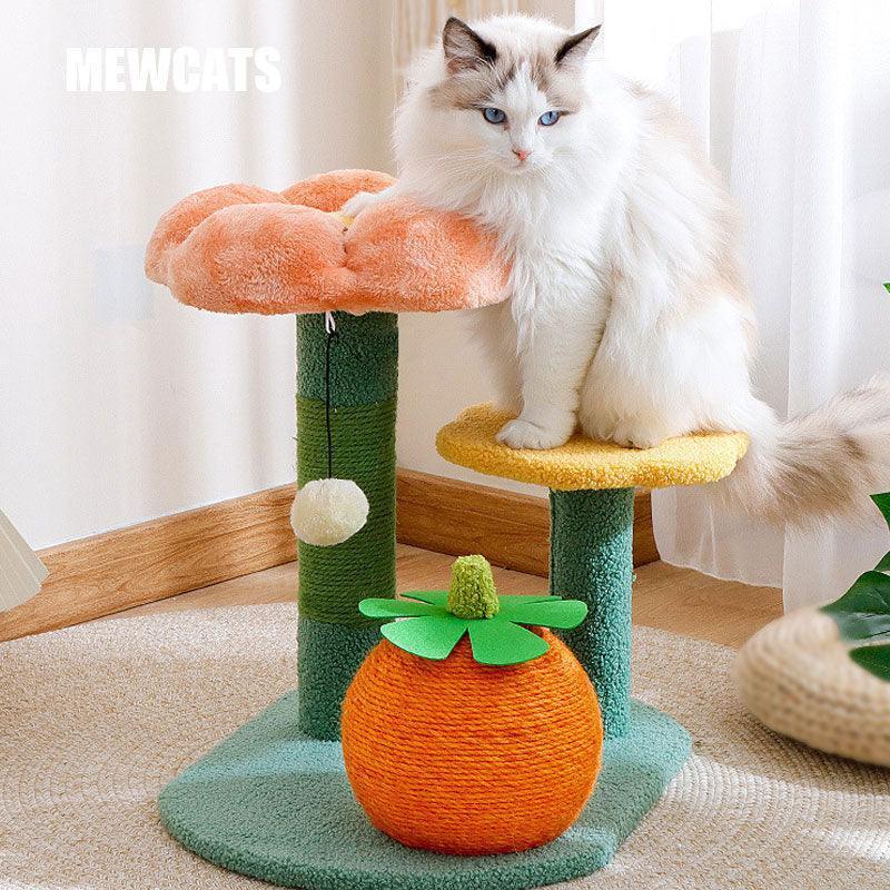 Flower Cat Climbing Tower Scratching Tree – MEWCATS