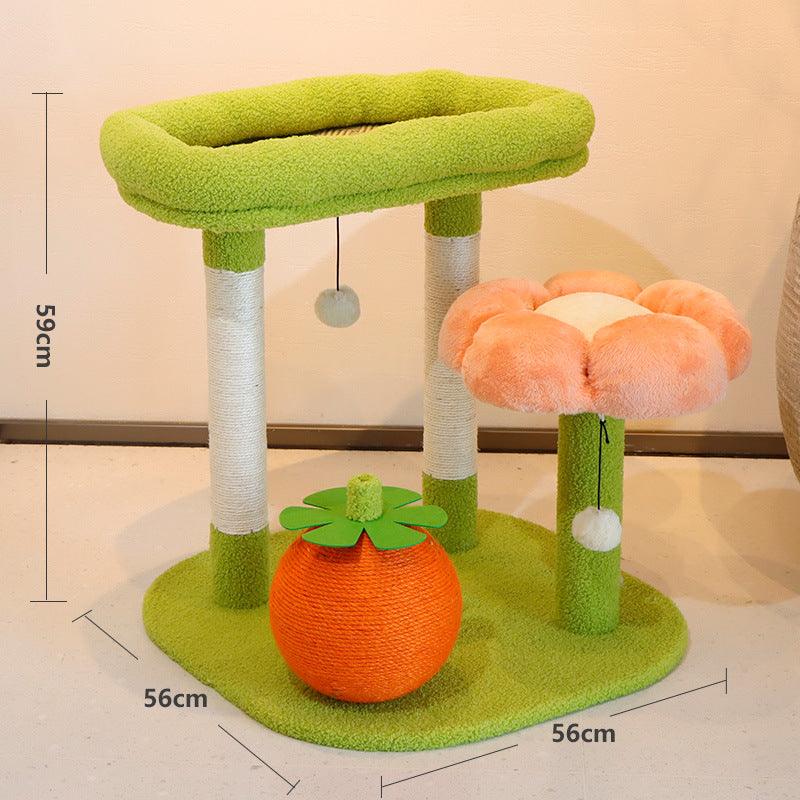 Flower Cat Climbing Tower Scratching Tree - MEWCATS
