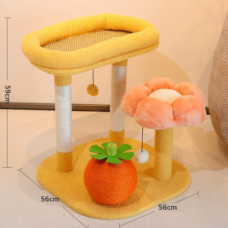 Flower Cat Climbing Tower Scratching Tree - MEWCATS