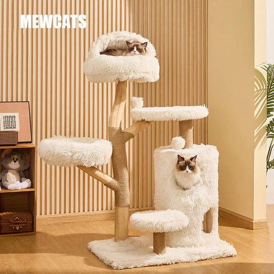 Flower Large Cat Climbing Frame Luxury Cat Tree - MEWCATS