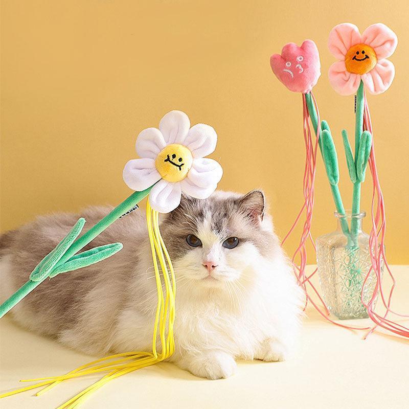 Flower Series Cat Stick Interactive Kitty Wand Toys - MEWCATS
