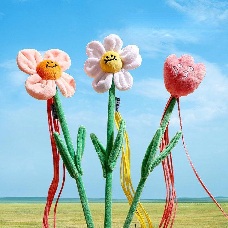 Flower Series Cat Stick Interactive Kitty Wand Toys - MEWCATS