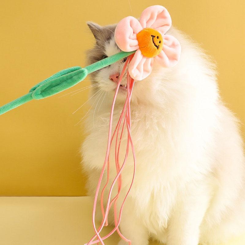 Flower Series Cat Stick Interactive Kitty Wand Toys - MEWCATS
