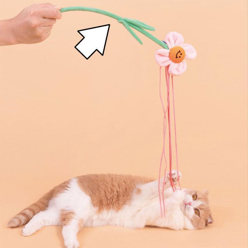Flower Series Cat Stick Interactive Kitty Wand Toys - MEWCATS