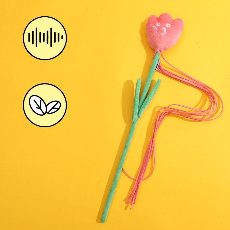 Flower Series Cat Stick Interactive Kitty Wand Toys - MEWCATS