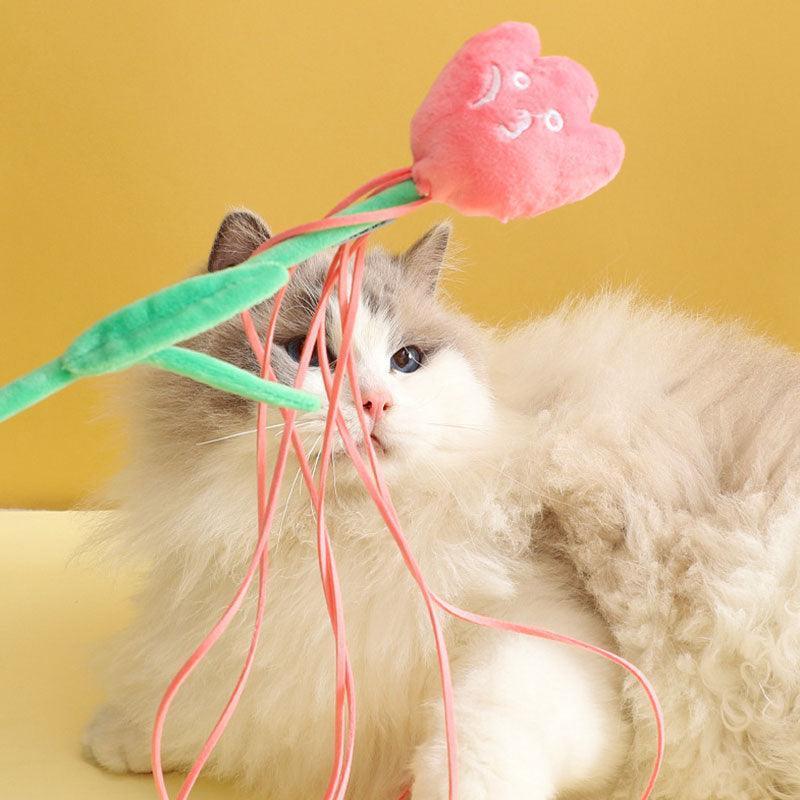Flower Series Cat Stick Interactive Kitty Wand Toys - MEWCATS
