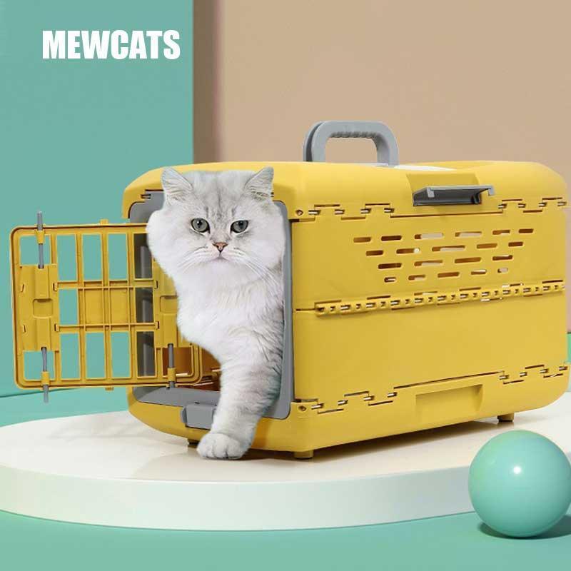 Foldable Portable Handbag Cat Carrying Hard Box Cage - MEWCATS