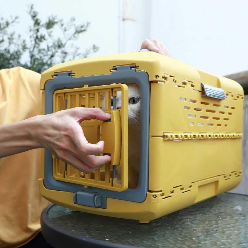 Foldable Portable Handbag Cat Carrying Hard Box Cage - MEWCATS