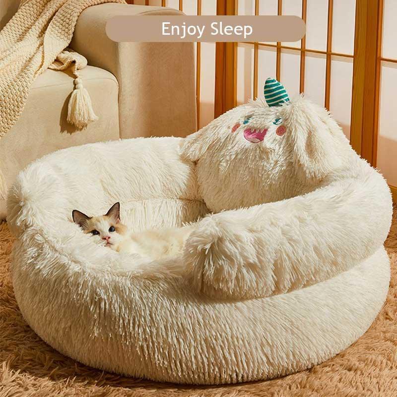 Green Monster Cat Sofa Fluffy Cat Bed Couch - MEWCATS