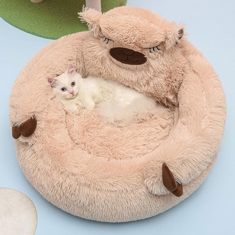 Green Monster Cat Sofa Fluffy Cat Bed Couch - MEWCATS