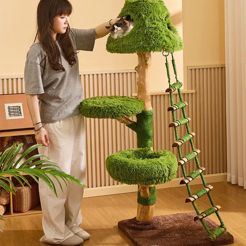 Green Sky Ladder Cloud Climber Cat Tree - MEWCATS