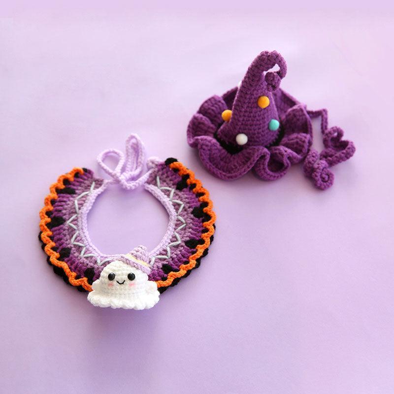 Halloween Cat Collar Handmade Hats Pumpkin Costume
