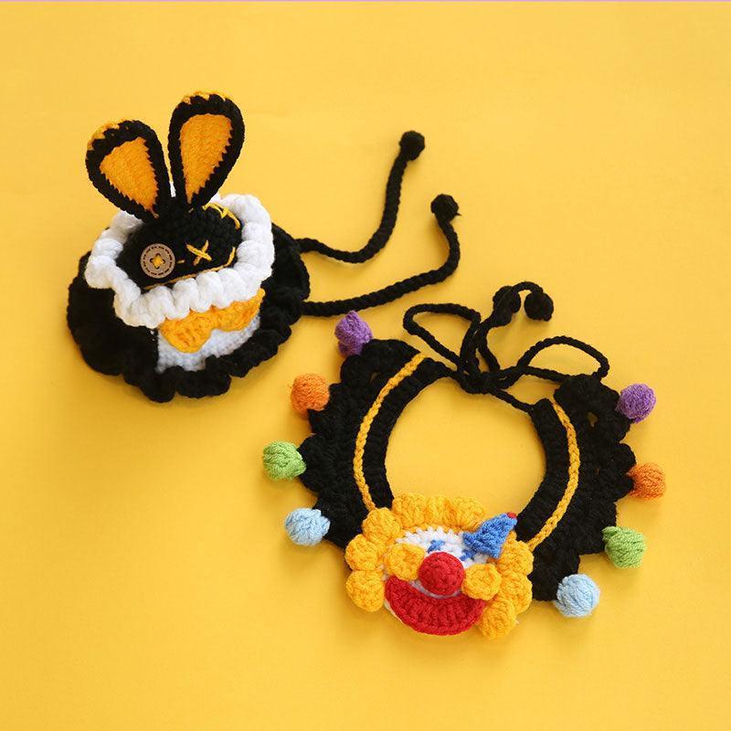 Halloween Cat Collar Handmade Hats Pumpkin Costume