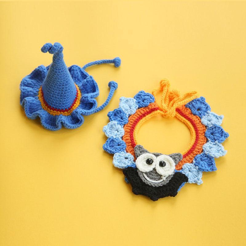 Halloween Cat Collar Handmade Hats Pumpkin Costume
