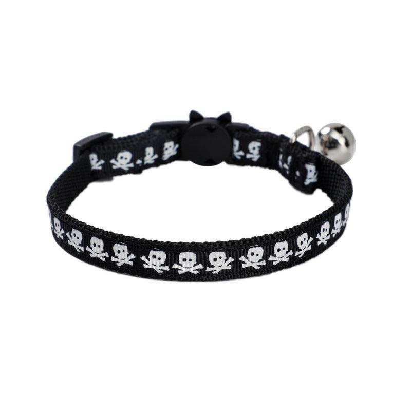 Halloween Cat Collars With Bells Pumpkin Skull Themed Adjustable (1)