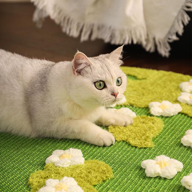 JCAT Blooming Garden Cat Scratch Mat Furniture - MEWCATS