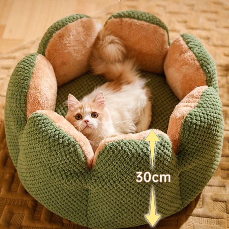 Kennel Flower Cat Bed Nest Washable 3 Color Cushion - MEWCATS