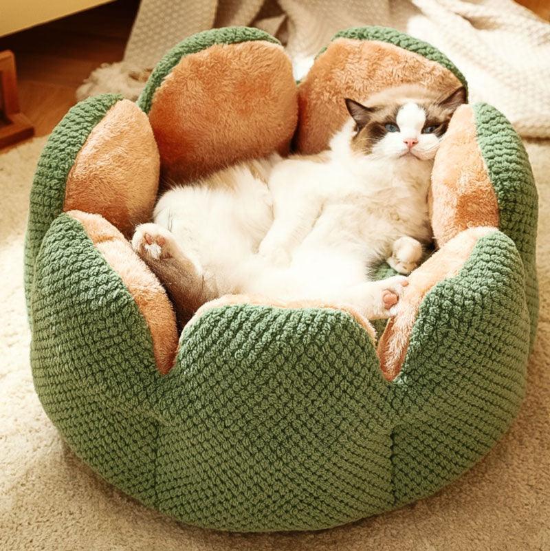 Kennel Flower Cat Bed Nest Washable 3 Color Cushion - MEWCATS