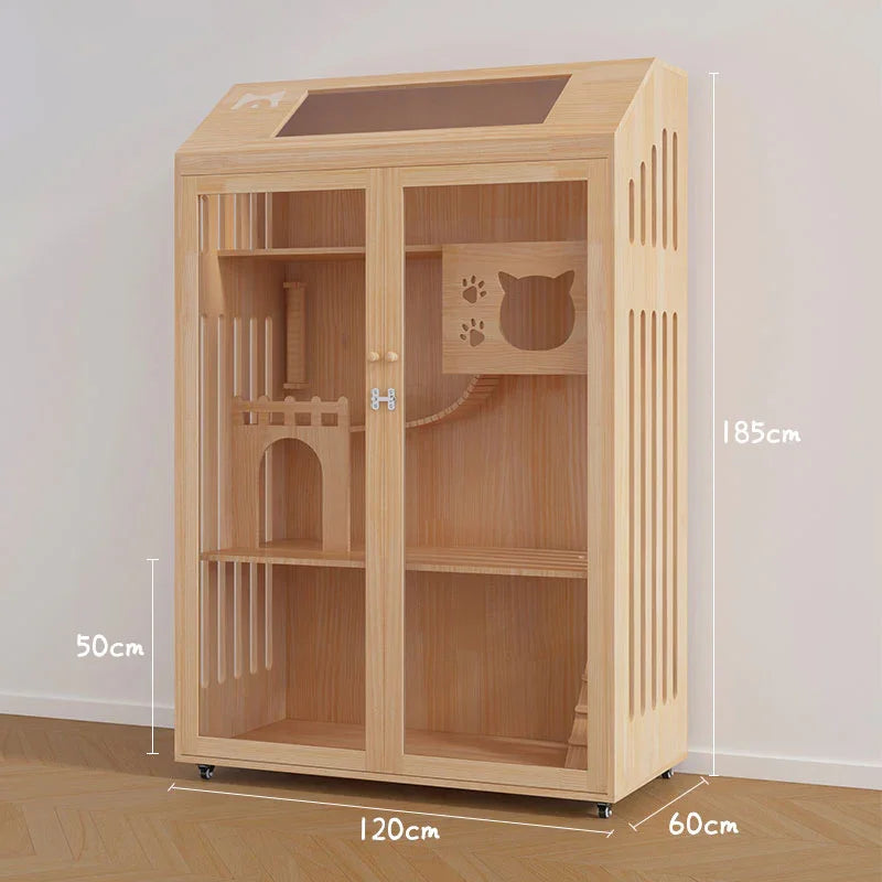 Large Cat Villa Indoor Condo Luxury Cat House - MEWCATS