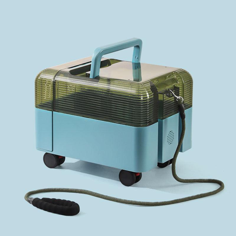 Large Space Cat Carrying Case With Wheels Tote Box - MEWCATS