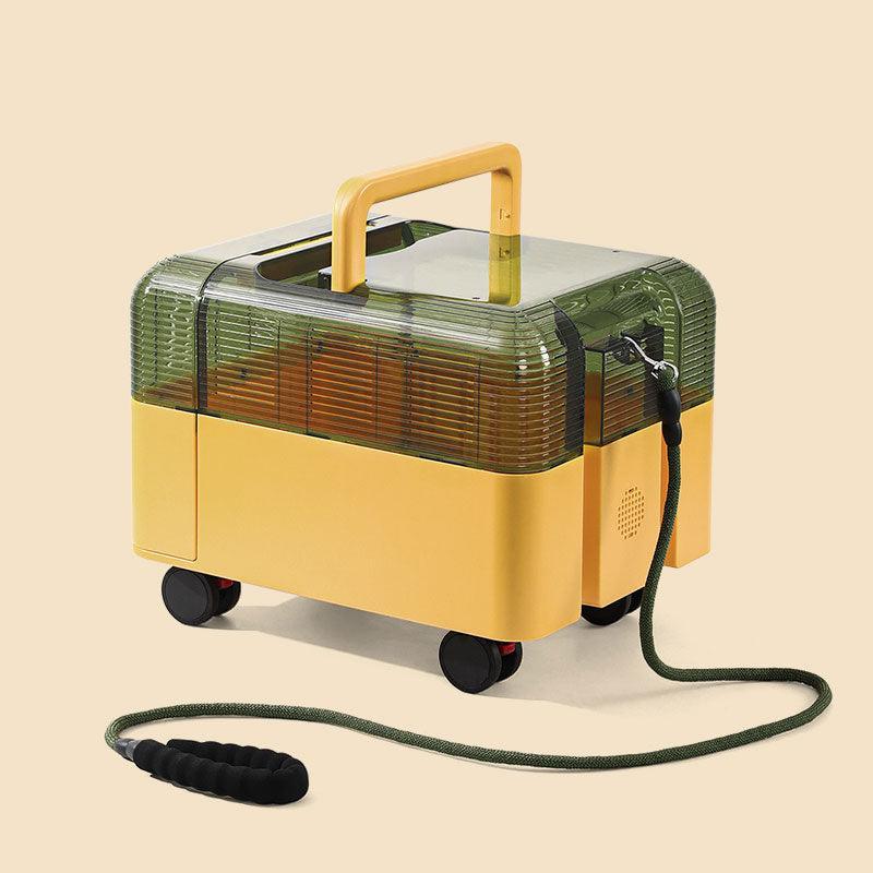 Large Space Cat Carrying Case With Wheels Tote Box - MEWCATS