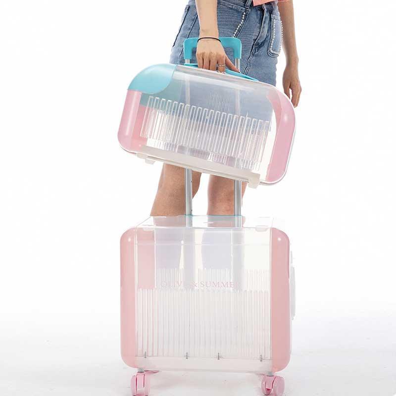 Macaroon Cat Trolley Carrier for Two Cats on Wheels - MEWCATS