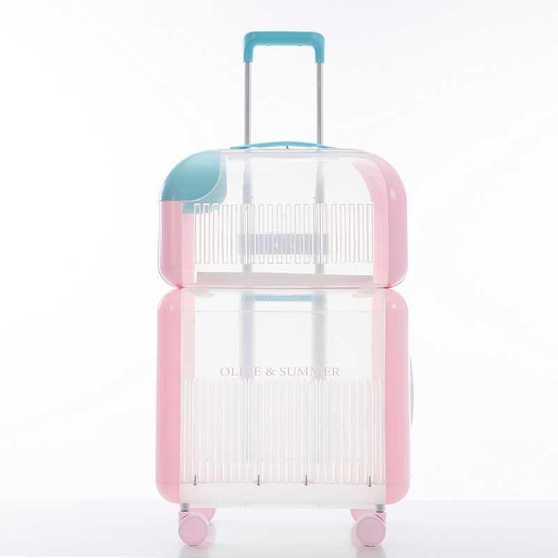 Macaroon Cat Trolley Carrier for Two Cats on Wheels - MEWCATS