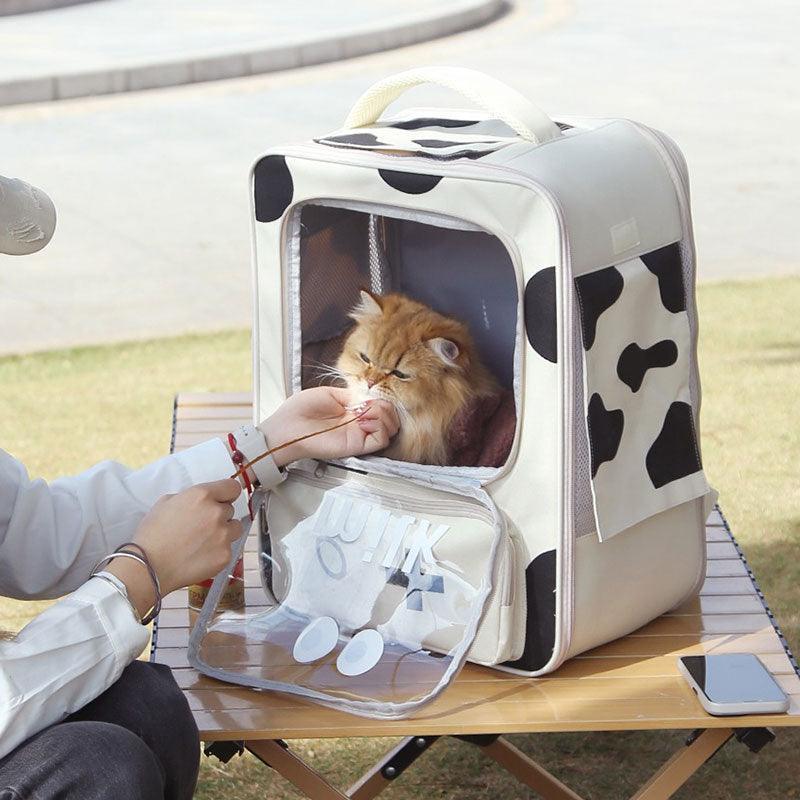Milk Cat Carrier Bag Foldable Hiking Backpack - MEWCATS