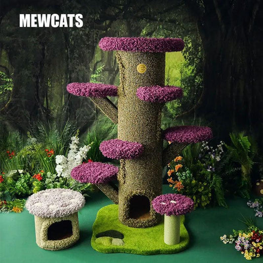 Mushroom Forest Cat Tree Climbing Frame - MEWCATS