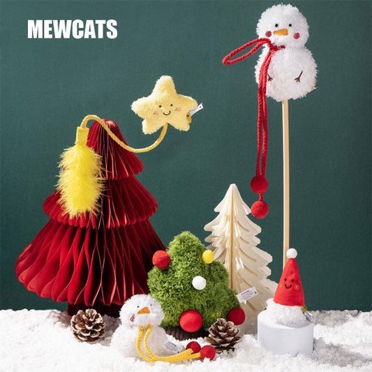 New Christmas Cat Teaser Catnip Bell Toys - MEWCATS