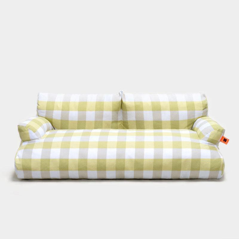 New Large Retro Diamond Grid Cat Bed Couch Sofa